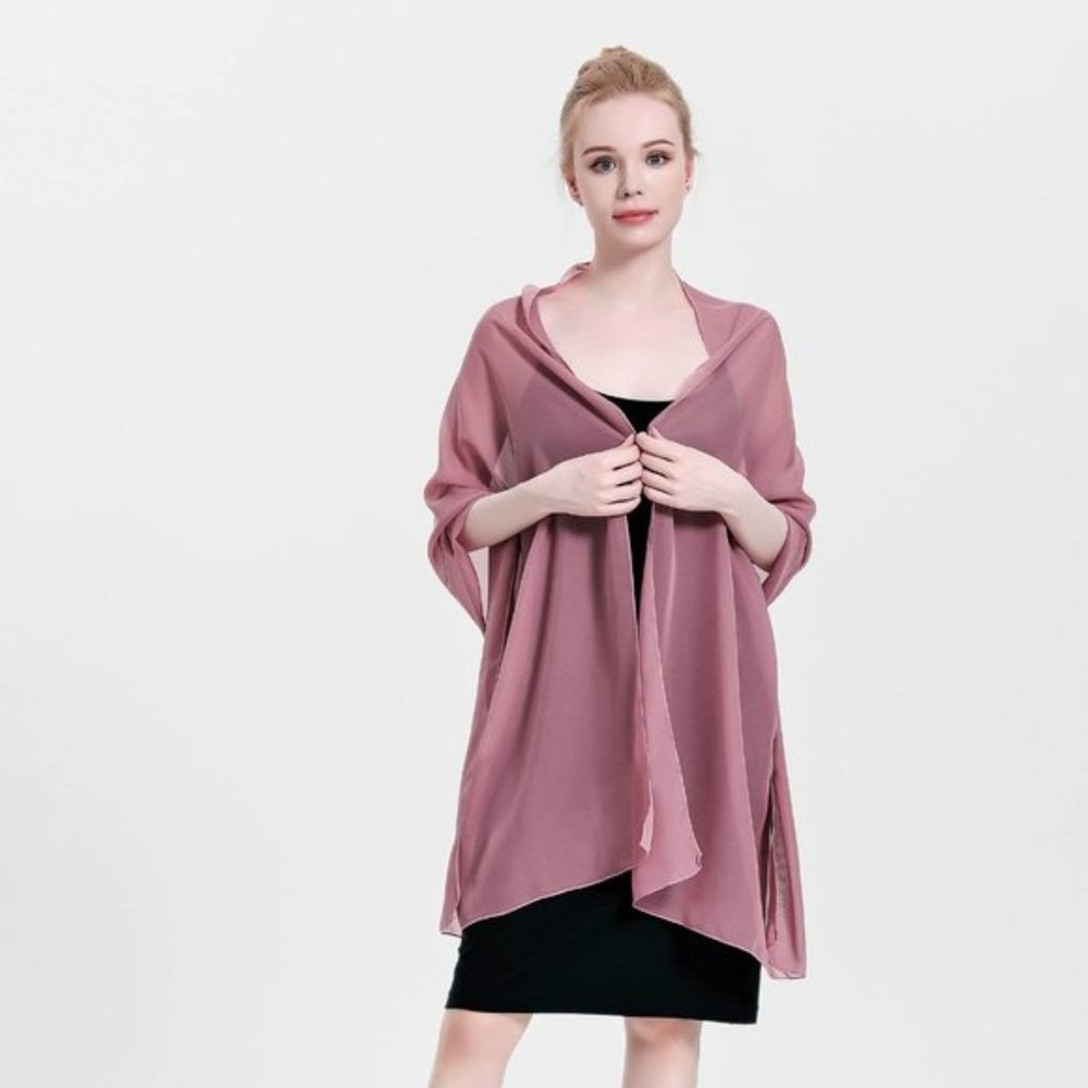 Womens Chiffon Shawls Wraps Lilac